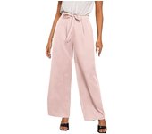 Burgundy Pants for Women High Waist Wide Leg Straight Woman Trousers Cotton Korean Fashion Classic Elastic Slacks