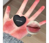 Black Silver Heart Lipstick Velvet Matte Lip Mud Clay Lip Gloss Liquid Lip Tint Cream Pigment Long Lasting Silky Lips Cosmetics