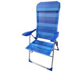 Silla plegable camping Tipo Tumbona  de mentira antivuelco y multiposición