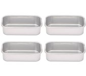 4Pcs Aluminum Alloy Loaf Tin Rectangular Non-Stick Bread Mould Bread Loaf Pans Baking Tools Kitchen Dining Bar Supplies
