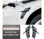 Side Fender For Audi A3 A4 A5 A6 A7 B6 B7 B8 B9 C5 C6 C7 S3 S4 S5 8V 8P Q2 Q3 Q5 Q7 ABT Sticker ABS Air Vent Car Accessories