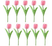 10Pcs Creative Simulated Tulip Flower Rustic Silk Flower Bouquet of Artificial Plants Artificial Plants Lightweight