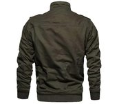 Men's Cotton Lightweight Stand Collar Military Jackets Windbreaker X