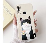 Case For Samsung Galaxy A10 A105F A10s A107F Soft Liquid Silicone Back Cover For Samsung M01s SM-M017F Funda Rabbit Cat Panda