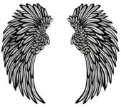 SINBINTA Angel Wings, With Led Light Metal Sculpture Decoration Accessory, Decoration for Balcony, Garden, Home, Office