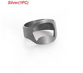 SSITO Abrebotellas de cerveza portáthil, abridor de anillos de Plata de Maple inoxidable Único, Gadgets de Cocina, accesorio de Barra para el hogar, 1 Unidad