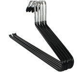 Metal Pant Trouser Hangers Organizers Easy Slide Organizers Slack Pants Hangers Anti-Rust Chrome Metal Hangers