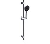 90x 90x 1.5 cm Columna de Ducha 90cm con 3 Funciones Alcachofa de Mano, Soporte de Alcachofa de Ducha Ajustable y Manguera Flexible 1,5m, Barra de Ducha sin Mezclador, Acero Inoxidable