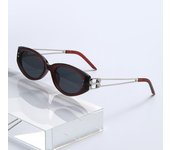 Gafas de sol ovalados retro para mujeres y hombres, lentes de sol redondos estrechos y de moda Y2K de diseñador vintage
