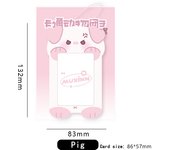 Cute Anime Hamster Cat Photocard Holder Keychain Kpop Binder Sleeves Instax Mini Photo Album for Photographs Korea Idol Card PVC