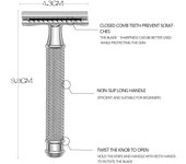 Premium Single Blade Safety Razors, Double Edge Blade, Shaving Razors for Men with Razor Stand and 5 Platinum blades