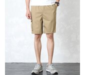 Male Cargo Pants Knee Shorts Classic Summer Shorts Multiple Pockets Large Size Cotton Half Pants Khaki Grey Shorts