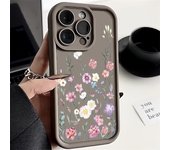 Shockproof Soft TPU Case For iPhone 15 16 Pro Max 14 13 12 Pro Max 15 Plus 11 Bumper Flowers Pattern Silicone Phone Back Cover