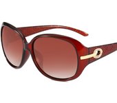 Moda nuevas gafas de sol polarizadas gafas de sol de dos colores ultravioleta con marco grande clásico retro para mujer