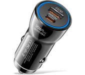 VAORLO Original 30W USB+PD 3.0 Fast Charging Car Flash Charger Compatible With IPhone 13 14 For IOS Android Samsung Smartphones