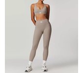 ALO  yoga set con cojín sujetador chaleco ajuste desnudo sensación de elevación de cadera media running pantalones de fitness