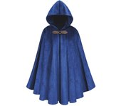 Capa con capucha de terciopelo, capa para disfraz de cosplay medieval