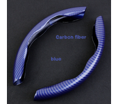 For Peugeot 207 3008 2008 508 307 206 308 407 607 807 301 406 Rcz 2 slices Carbon Fiber Silicone Car Steering Wheel Cover