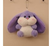 Nuevo producto, serie Little Chubby Dun, muñeco de peluche de conejo gordito de orejas largas, llavero, colgante de mochila, regalo de amigo.