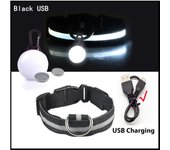 With Flashing Pendant Glowing Dog Collar Adjustable Detachable Luminous Safety Collar USB Loss Prevention LED Collar Cat