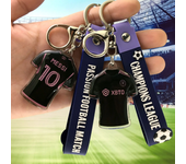 Football Star Keychain Messi Ronaldo Mbappe Neymar Preliminaries Peripheral Car Backpack Keyring Pendant Birthday Sports Gifts