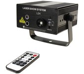 ESHINY Remote MINI R&B Laser 64 Patterns Projector Blue Led Bar DJ Dance Xmas Disco Family Party Effect Stage Lights Show T192D4