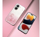 Adecuado para Xiaomi Poco X7 Pro X6 Pro X6 Neo F6 Pro F5 Pro mujeres con cáscara de teléfono móvil , carcasa de teléfono móvil antisísmica de flores brillantes chapadas de lujo