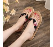 Sandalias de Mujer Verano 2025, Chanclas Tejido Sintético Diseño Piña, Zapatos Playa y Urbano, Sandalia Deportivo Mujer Confort Ergonómico, Suela Antideslizante Plana
