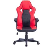 Silla de Ordenador Oficina | Ergonómica para Gamers Especial Videojuegos | Piel Sintética Acolchada | Altura e Inclinación Ajustables | Color Negro y Azul