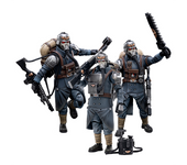 JOYTOY 1/18 Action Figure 40K Astra Militarum Death Korps of Krieg Veteran (3PCS/SET) Reissue Anime Collection Military Model