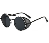 Gafas de sol redondas de Metal para hombre y mujer, lentes de sol Punk con montura Retro, gafas de sol de buena aumens, Devil Crowley, David Tennant, gafas de Cosplay Uv