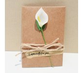 DIY Vintage Flower Greeting Cards Creative Kraft Paper Birthday Message Card Envelope Sunflower Blank Gift Card