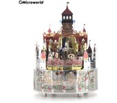 Microworld 3D Metal Puzzle Love Theme Music Box Model Kits DIY Jigsaw Desktop Decoration Toys Christmas Gifts For Girls Princess