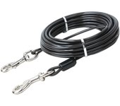 3/5/10 Meter Dog Tie Out Cable Heavy Duty Dual End Snap Hooks Pet Cable Leash Anti-Rust Bite-Resistant Double Head Leash