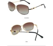 Nuevas gafas de sol polarizadas de moda para mujer, gafas de protección UV para conducir, versión coreana, marco redondo de cara pequeña, gafas de sol lisas, marea