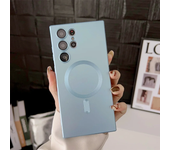 Funda magnética mate de lujo para Samsung S24 S23 S22 Ultra S21 S20 Plus Capa para Samsung Note 20 Ultra Magsafe