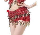Belly coin strap, belly waist chain, tassel hip scarf, sequin dance costume, new