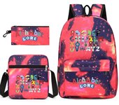 3pcs/set  The Hulk Students Backpack Pencil Case Lunch Bag Kids Wear-resistant Lightening Breathable Waterproof Schoolbag
