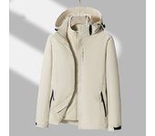 CHRLCK Men's 3 In 1 Thick Hiking Fleece Jacket Waterproof Winter Windbreaker Outdoor Warm Camping Jacket Men Windproof Coat