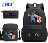 Lilo & Stitch Printed Student Schoolbag Set Children's Backpack Shoulder Bag Pencil Case 3-piece Set