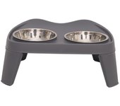 Stainless Steel Dog Bowl Large Capacity Detachable Dog Food Feeding Basin Foldable Double Bowl Cat High Foot Bowl Kitten Puppy