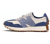 NB NB 327 Comfortable trend synthetic leather shock-absorbing non-slip casual running shoes for men and women-Dark blue