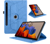 360 Rotation Cover For Samsung Galaxy Tab S9 FE Plus / S9 Plus / S8 Plus / S7 FE / S7 Plus Case 12.4 inch Tree Embossed Case