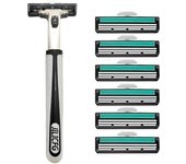 Safety Razor for Women and Men Long Handle Double Layer Safety Razor Gift for Father Husband Boyfriend