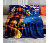 cute Princess Cartoon Blanket Rapunzel Travelling Flannel Throw Blanket Warm Couch Chair Sofa Bed Customized Bedspread