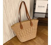 Large Capacity Hollowed Out Straw Weaving Women Beach Vacation Bag New Internet Red Handheld Grass Woven Tote Bag