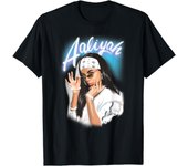 Aaliyah Airbrush Vintage Bandana Photo R&B Hip Hop Music Fan T-Shirt