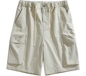 New Solid Multiple Pockets Men Cargo Shorts Summer Fashion Comfort Casual Shorts Outdoor Loose Breathable Sports Shorts Men