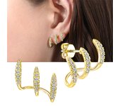 925 Sterling Silver Fashionable Earrings, Shining Earrings with Zirconia, Suitable for Daily Music Festivals and Multiple Occasions, Mother's Day Gift
