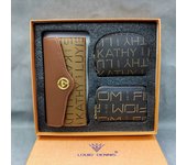 2024 New Vintage Purse Ladies Large Capacity d buckle Multi-card Multi-function triple Fold Handheld Bag 3-piece gift Box for the holidays